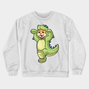Cat baby in dinosaur costume Crewneck Sweatshirt